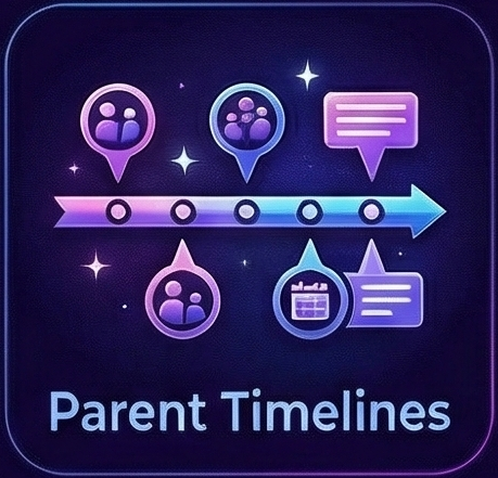 Parent Timelines - Each family gets their own schedule. No more scrolling through hundreds of entri